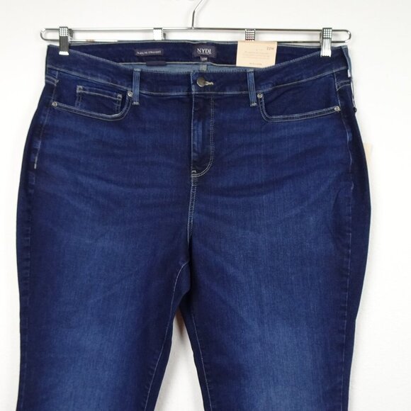 NYDJ Straight Leg Jeans Women's Plus Size 22W Blue Stretch Denim Marilyn - Picture 3 of 13